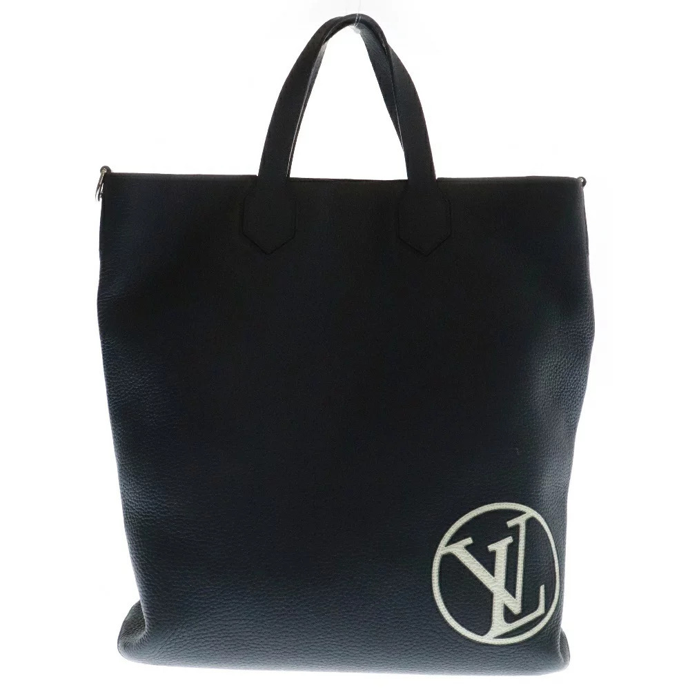 LOUIS VUITTON Eastside Tote Taurillon Leather Bag Navy Blue